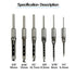 6pcs Square Hole Mortise Chisel Drill Bit Tools, 5/8" 9/16" 1/2" 3/8" 5/16" 1/4" for Precise Woodworking Applications