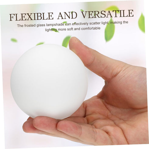80mm MAGICLULU White Frosted Glass Globe Lamp Shade, Diameter round Ball Lampshade Replacement for Pendant and Wall