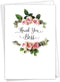 The Best Card Company Boss Thank You Greeting Card with 5 x 7 Inch Envelope (1 Card), Elegant Flowers C4175ABYG