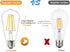 DC 12V ST64 LED Light Bulb 2700K 6W Warm White Edison Filament, E26 Base for RV Marine Boat, 3-Pack