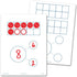 EAI Education Ten Frames & Number Bonds Flexible Dry-Erase Boards, Set of 10