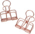 Rose Gold Hollow Out Metal Wire Binder Clips - Large 51mm, Pack of 12