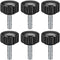 uxcell 6pcs Knurled Clamping Knobs, M4 x 15mm Metric Zinc Plated Carbon Steel Thumb Screw