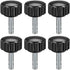 uxcell 6pcs Knurled Clamping Knobs, M4 x 15mm Metric Zinc Plated Carbon Steel Thumb Screw