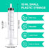 JOLLY PARTY 10ml Syringes 100 Pack Plastic Small Syringe with Tip Cap, Measuring Syringe, Oral Syringe for Scientific Labs, Feeding Pets, Measurement,Refilling, No Needle