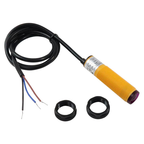 M18 Infrared Photoelectric Switch Sensor NPN NO, Easy to Install with 5M Detection Range DC 6-36V