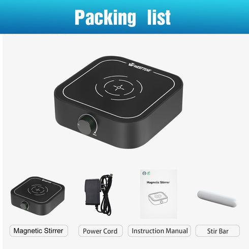 Magnetic Stirrer 3000rpm, Mini Magnetic Mixer Stir Plate with Stir Bar, Max Stirring Capacity 3000mL, Lab Stirrers
