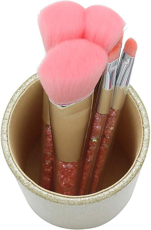 Glitter Bling Pen Holder, Multi-Functional Makeup Brush Holder, Gift for Office Classroom Home (Gold)