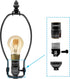 Lamp Kit, Table Lamp Wiring Kit with 8 Inch Harp, 3-Way Socket, 12" Lamp Pipe for DIY Design or Repair (Black Finish)