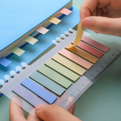 Morandi Sticky Notes | Writable Index Tabs | Set of 10 x 3 Packs | Colorful Macaron Memo Stickers