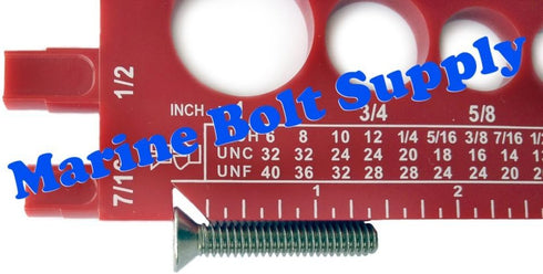 Nut, Bolt & Screw Gauge, Standard & Metric Coarse & Fine Diameter, Length & Thread Pitch