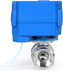 Motorized Ball Valve 3/4", Full Port Stainless Steel, 2 Wire Auto Return, Electric Shut Off, 9-24V AC/DC