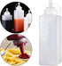 IEUDNS 1000ml Bottle Ketchup Honey Dispenser Wide Mouth with Lid Refillable Reusable Ketchup Bottle Sauce Dispenser