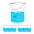 6.7oz(200ml) Sturdy Glass Beaker, 3.3 Borosilicate Griffin Low Form with Printed Graduation, Pack of 6, BKL200-006