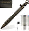 Bolt Action Solid Brass EDC Pen Six-edge Tactical Metal Pen with Refills and Clip for Business, Christmas, Birthday