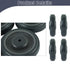 MYFULLY 5" Shopping Cart Replacement Wheels Kit, 4 Pack (Grey), Polyurethane Stepped and Full Tread Face Caster Wheels