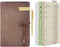 Wonderpool A6 Leather Journal, Refillable 6 Ring Binder Notebook with Lined Paper and Pen (Maroonpink)