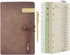 Wonderpool A6 Leather Journal, Refillable 6 Ring Binder Notebook with Lined Paper and Pen (Maroonpink)