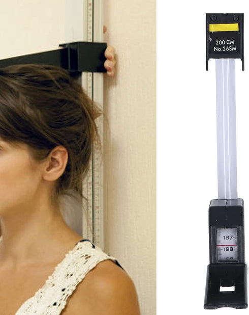 Height Measurement Device Stadiometer Wall Mounted Growth Stature Meter 2 Meter Retractable Tape Measure