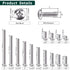 #10-24 x 1 Pan Head Machine Screw - Phillips Drive, 304 Stainless Steel 18-8, Bright Finish, 50 Pcs Fully Threaded