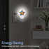 Colorful Stained Glass Dusk to Dawn Star Night Light,Abstract Smart Sensor Nightlight for Bedroom Kitchen Hallway