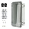 LeMotech Electrical Box, IP67 Waterproof Hinged Clear Cover Junction Box, ABS Plastic Enclosure with Mounting Plate,