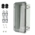 LeMotech Electrical Box, IP67 Waterproof Hinged Clear Cover Junction Box, ABS Plastic Enclosure with Mounting Plate,