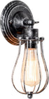 Vintage Wall Lamp Adjustable Rustic Retro Wire Cage Wall Light Industrial Style