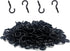 120 Pcs Nickel Plated Metal Cup Hooks, 1/2 Inch Screw-in Hooks, Black Ceiling Hooks for Home Use