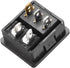 uxcell C8-8 Panel Mount Plug Adapter, AC 250V 2.5A 2 Pins with 3P Red Light ON-OFF Switch, 2pcs
