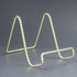 BANBERRY DESIGNS 6 Inch Wire Easel Display Stand, Twisted Brass Metal, Pack of 4