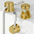 Rkoyes Wider Base Strong Adhesive Desk Cord Holder 3 Pack, Aluminum Gold Screw-top