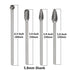 Yakamoz Set of 4Pcs 5.9-Inch Long Tungsten Steel Solid Carbide Rotary Burrs, 6mm Shank for Rotary Tool