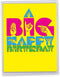 The Best Card Company 1 Jumbo Birthday Hands Sign Language Card w/Envelope, 8.5 x 11 Inc, Signing Card for Birthdays.