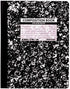 Mintra Office Composition Books - Sturdy Flexible Cover (4 Pack, Black Marble Comp - College Ruled) by Mintra Office