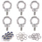 Glarks 36Pcs M6 Male Thread Stainless Steel Eye Bolt Set with Lock Nuts, Washers, and Lock Washers