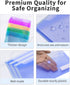 Sooez 24 Pack Clear Plastic Pencil Pouch, Poly Envelopes File Bag with Label Pocket for A6 Size Files