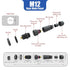 AOHUA M12 Waterproof Connector IP68 Outdoor Electrical Plug for 2 Or 3-pin Cables, Black