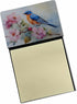 Caroline's Treasures Bluebird Refillable Sticky Note Holder, Memo Pads, Self-Sticky Note Pads, Desk Accessories
