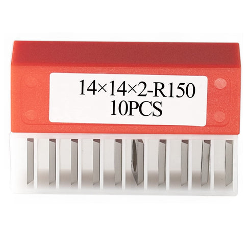 14mm Square Carbide Inserts Cutters Knives Blades, Radius 14 14 2.0mm-R150-30 for Woodworking Planer Cutter Head
