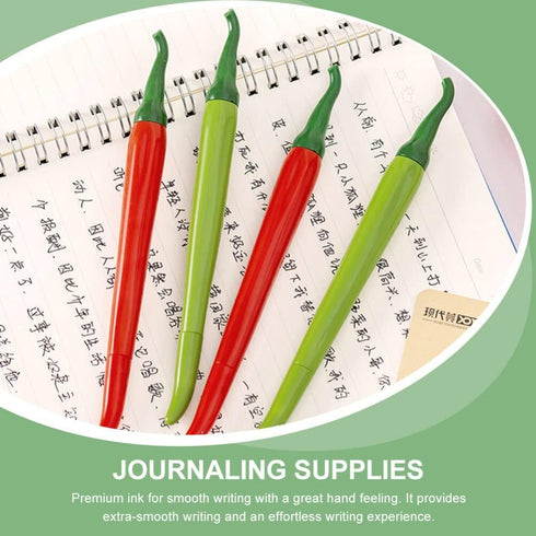 Operitacx 60 pcs Adorable Vegetable Cartoon Sign Pens, Pepper Chili Modeling, Home Portable Prize Writing Inks