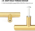 goldenwarm 2Pcs Brushed Brass Cabinet Pull Knob: 6-1/4in Hole Center, 8-4/5in Overall Length for Kitchen Furniture