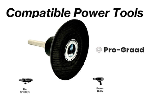 Pro-Graad 2" Disc Pad Holder with Shank, Die Grinder Sanding Suitable for Roll Lock, Type R, R-Type Quick Change Disc