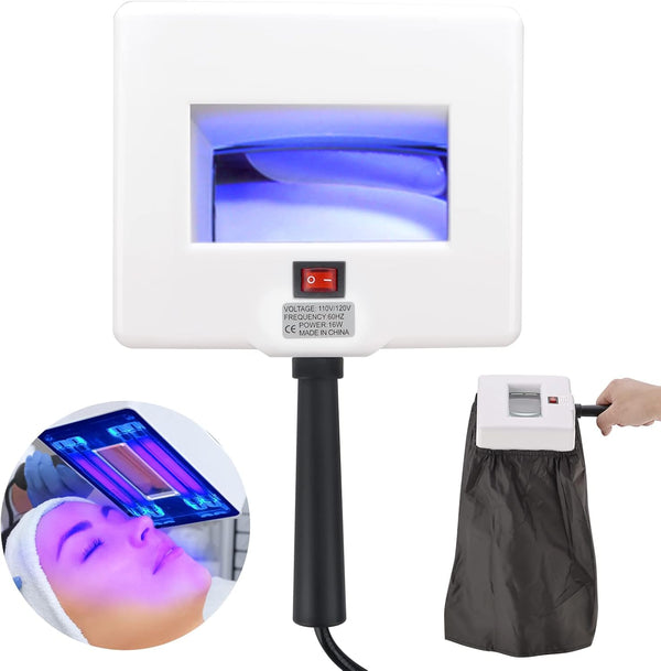 Yofuly Portable Facial Skin Analyzer with Shade Cloth, Woods Lamp for Home