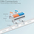 6pcs DIN Rail Terminal Blocks, DIY Splicing Wire Connectors for Circuit Inline 18-12AWG (2 in 8 out)