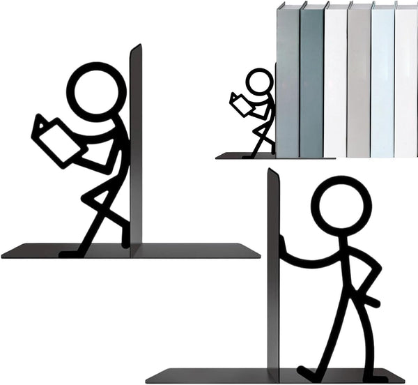 Generic Bookends Decorative Metal Cool Metal Decorative Bookends 17.5x3x15cm Secure The Books Firmly
