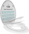 1M Family Toilet Seat, Patented Slow Close & Quick Releasing Technology, Anti-Wiggling, Easy