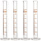 StonyLab 4-Pack Borosilicate Glass Graduated Cylinder, 10ml Heavy Wall Measuring Cylinder