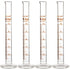 StonyLab 4-Pack Borosilicate Glass Graduated Cylinder, 10ml Heavy Wall Measuring Cylinder