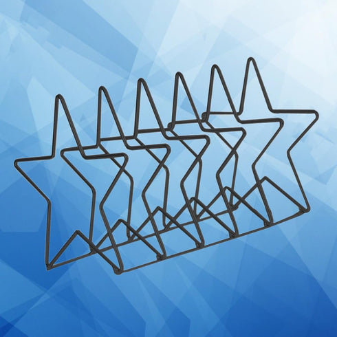 SUPVOX Iron Wire Star Shaped Bookend Desk Organizer Iron Art Display Easel Black Desktop Magazine Holder for Office